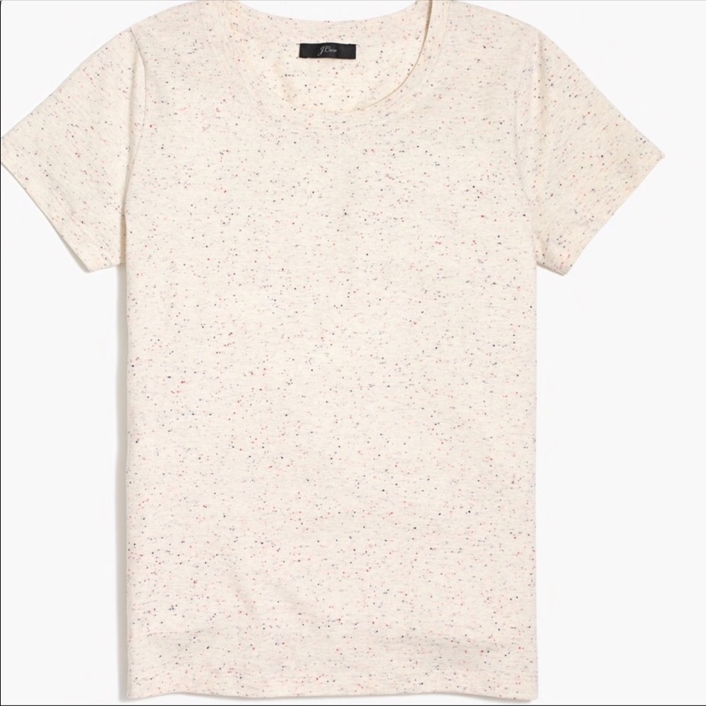 Jcrew cream speckled T-shirt